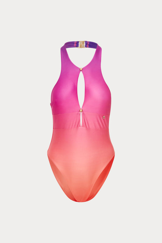 Mauve | Halter Neck One-piece (Cheeky)