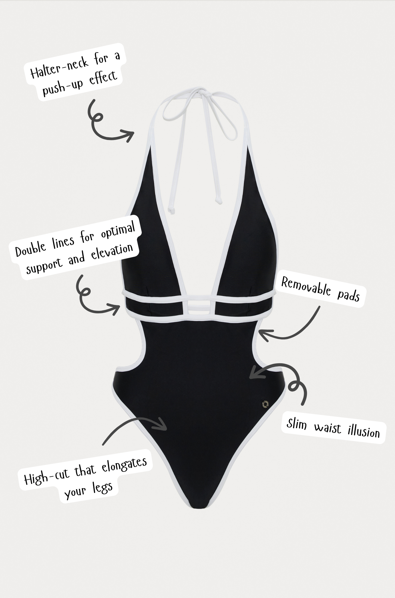 Elevate | Halter Neck One-piece (Brazilian)