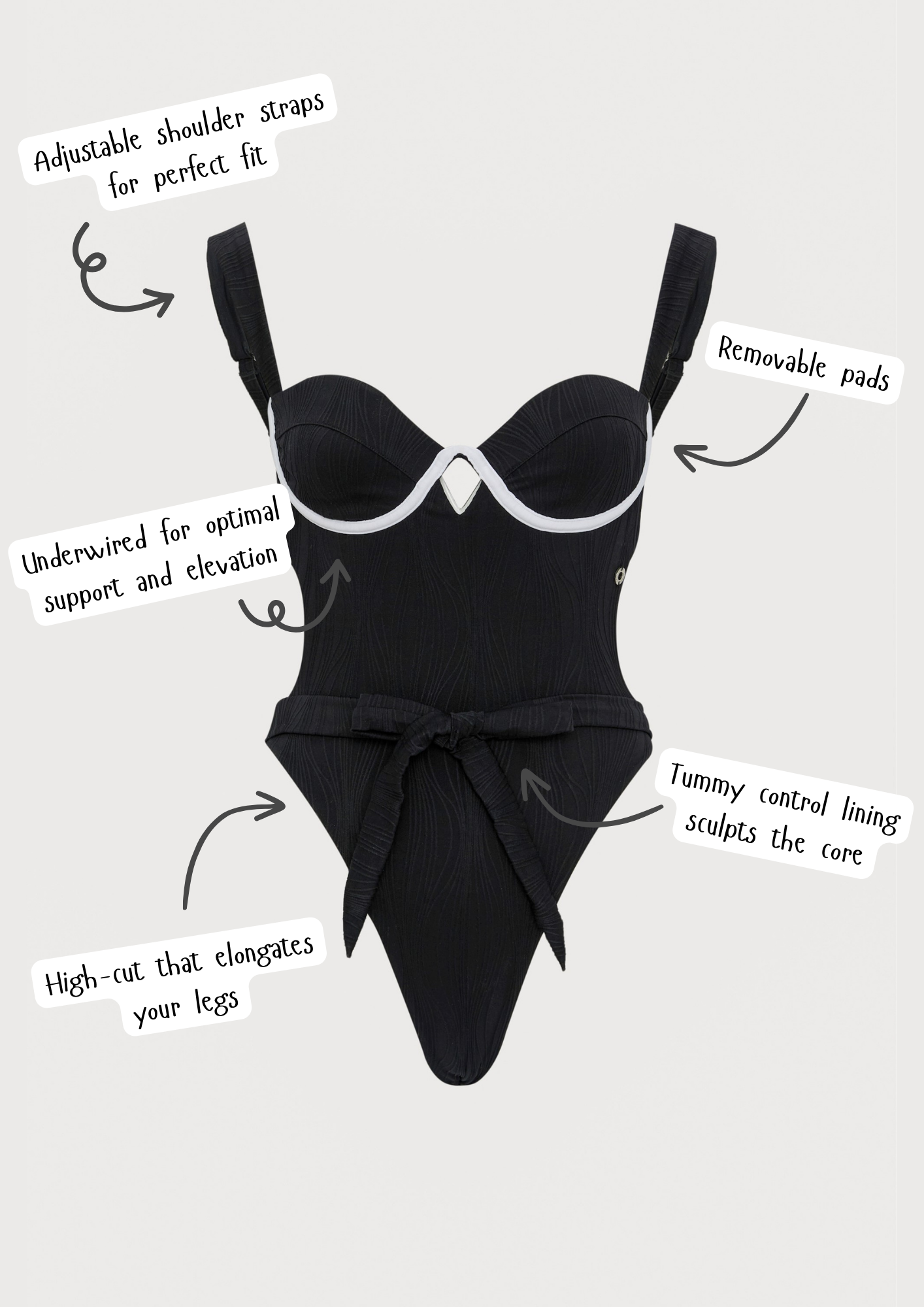 Serenade | Square Neck One-piece (Brazilian)