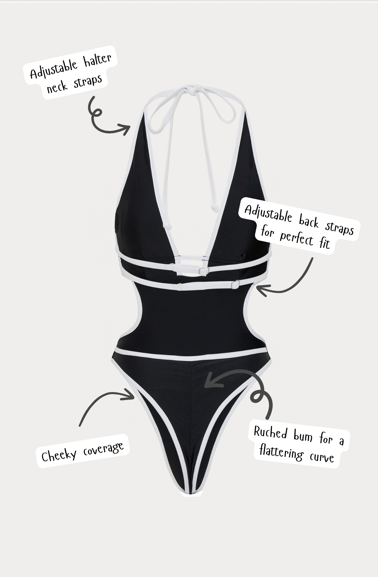 Elevate | Halter Neck One-piece (Brazilian)
